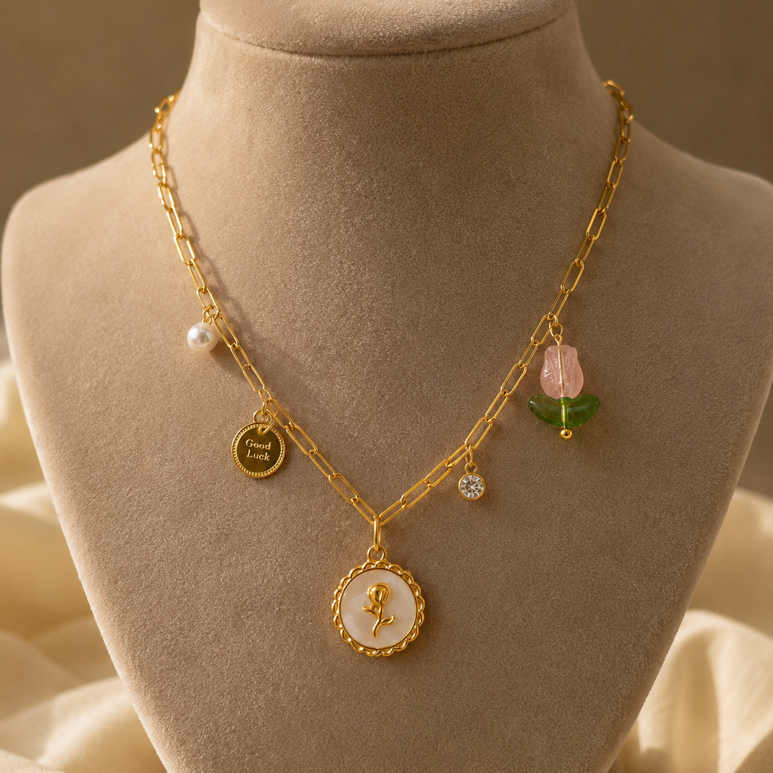 petal poetry necklace