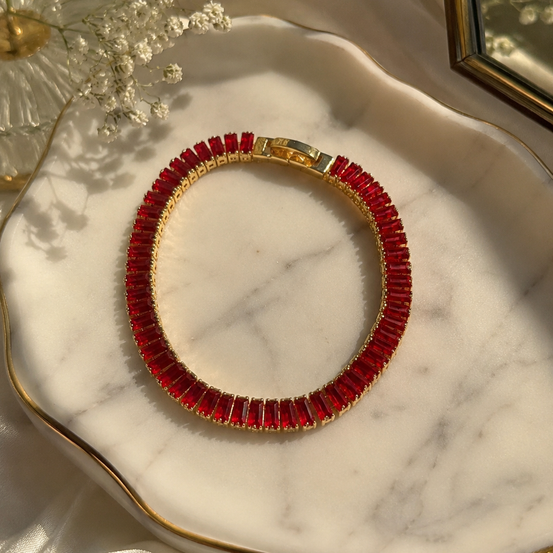 ruby tennis bracelet
