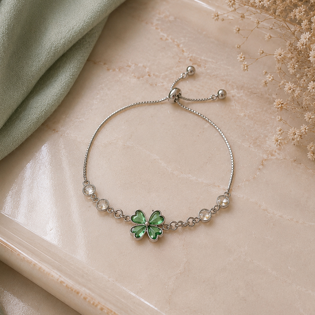 Jade charm bracelet