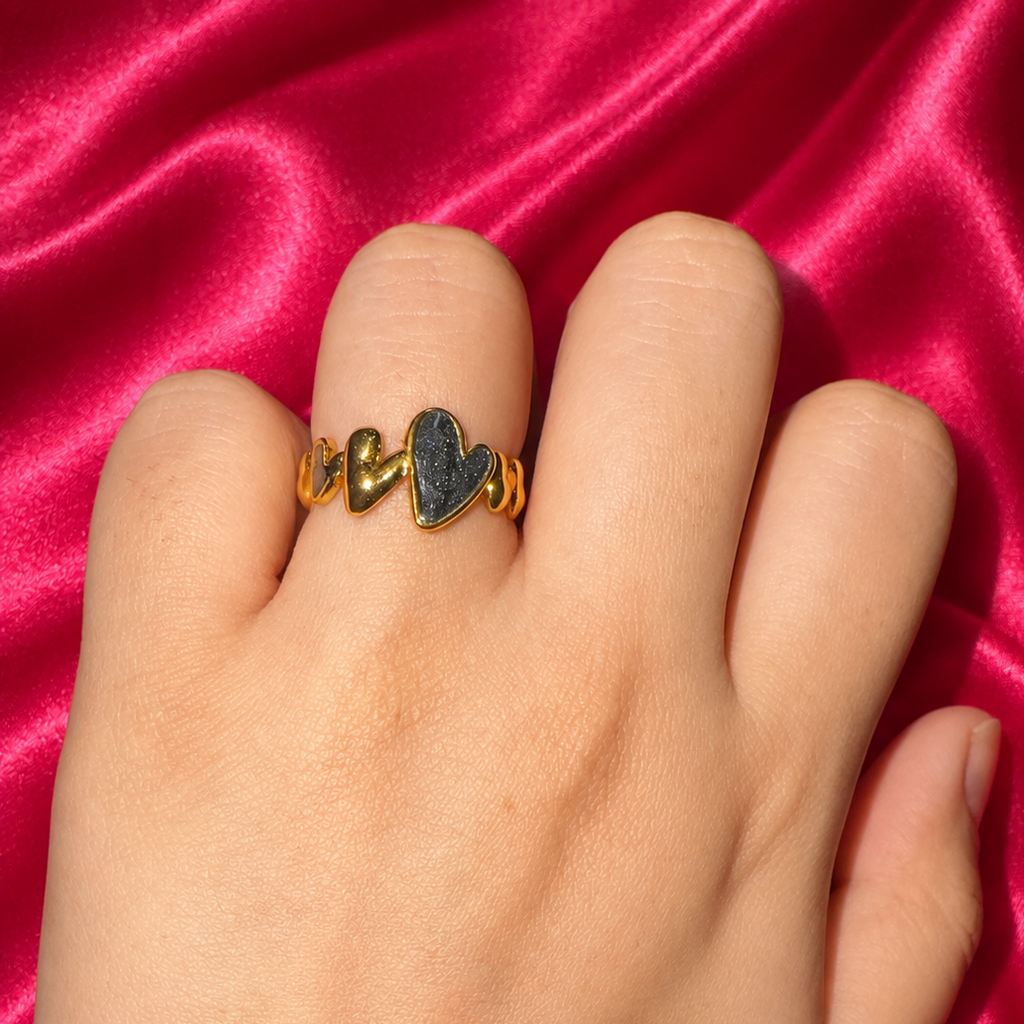 chain of hearts ring