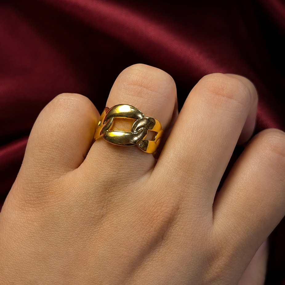 gold knot ring