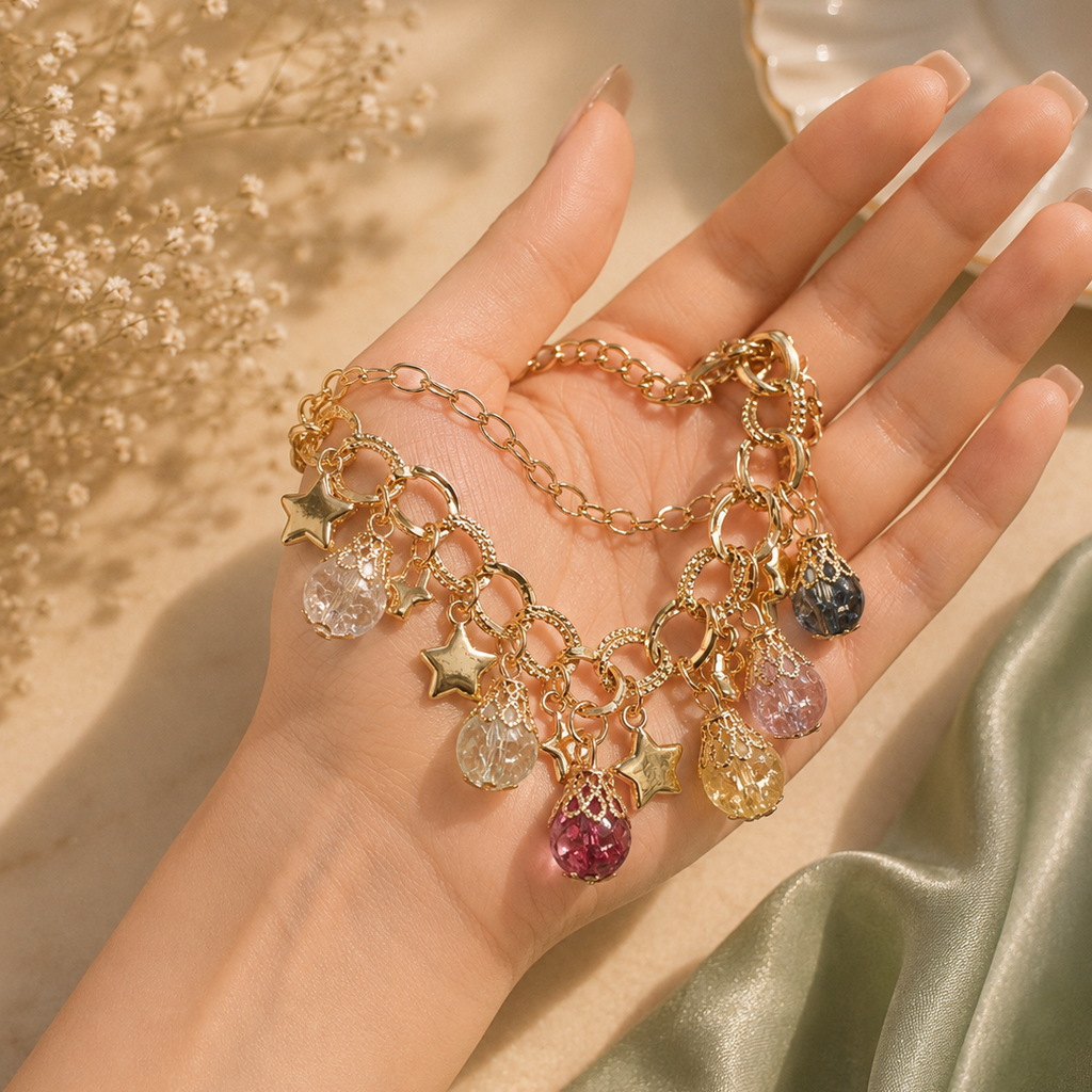 cosmic orb charm bracelet