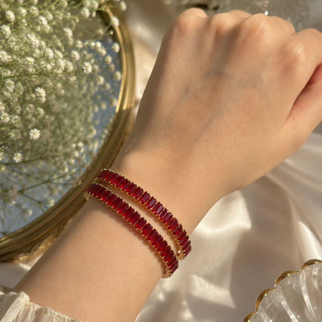 ruby tennis bracelet