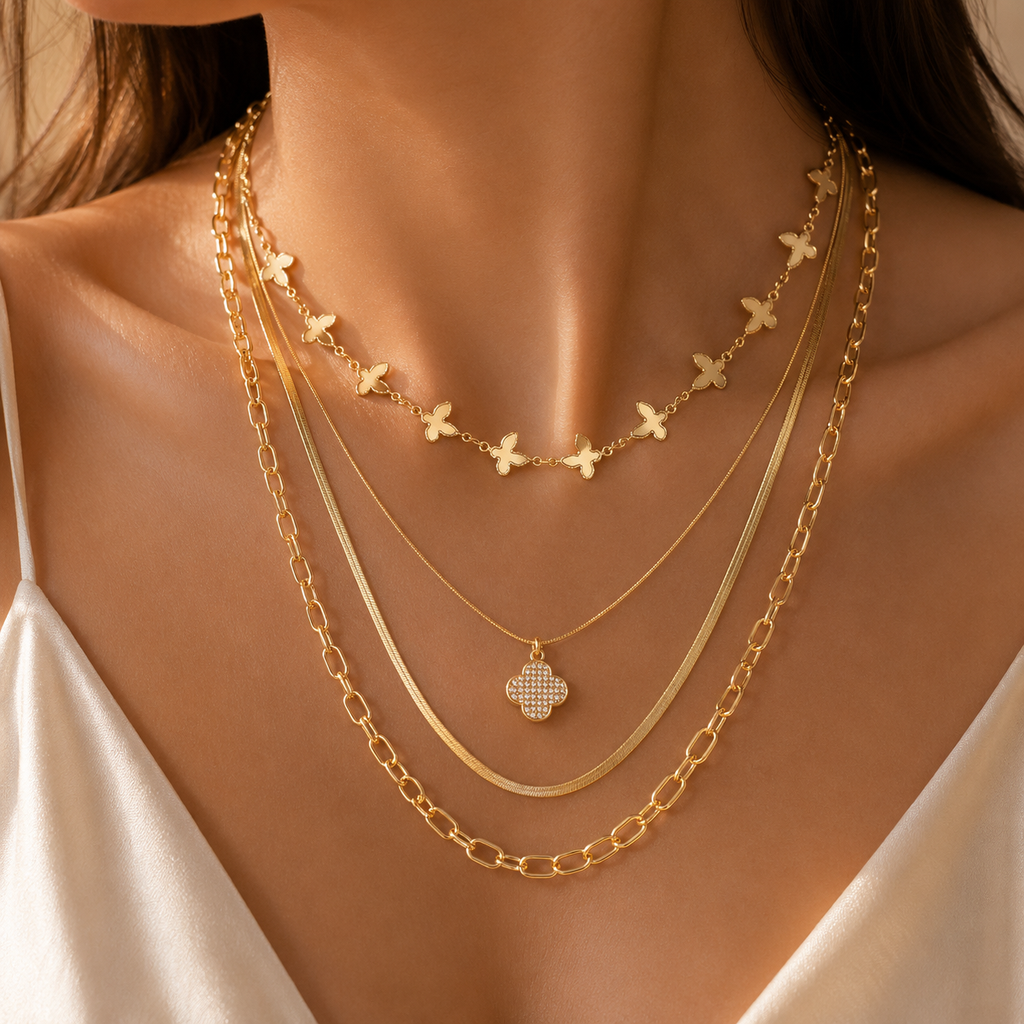 golden flutter necklace