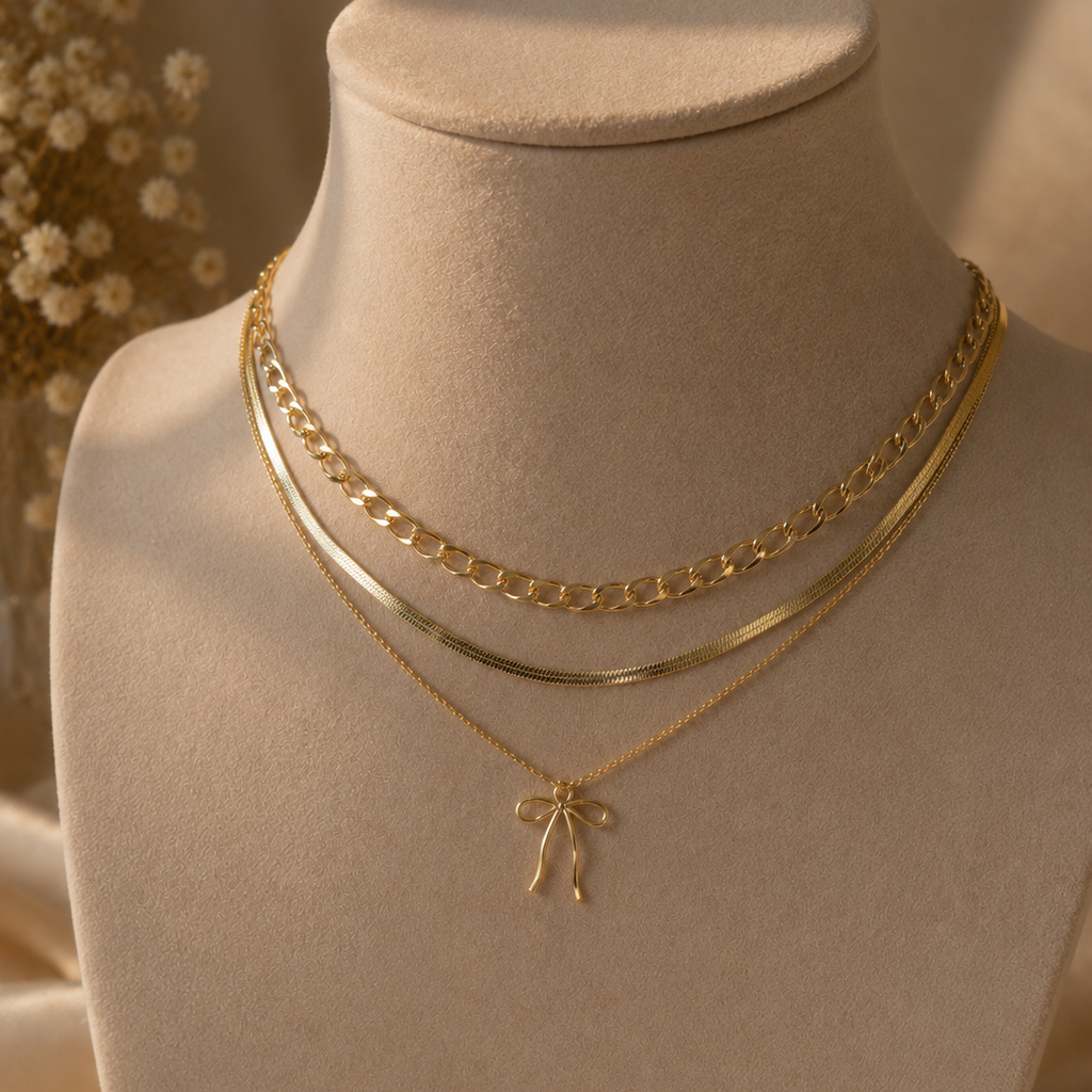 lumière bow necklace