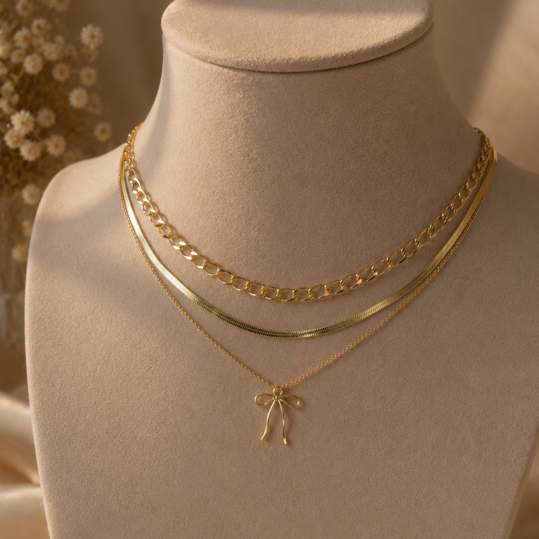 lumière bow necklace