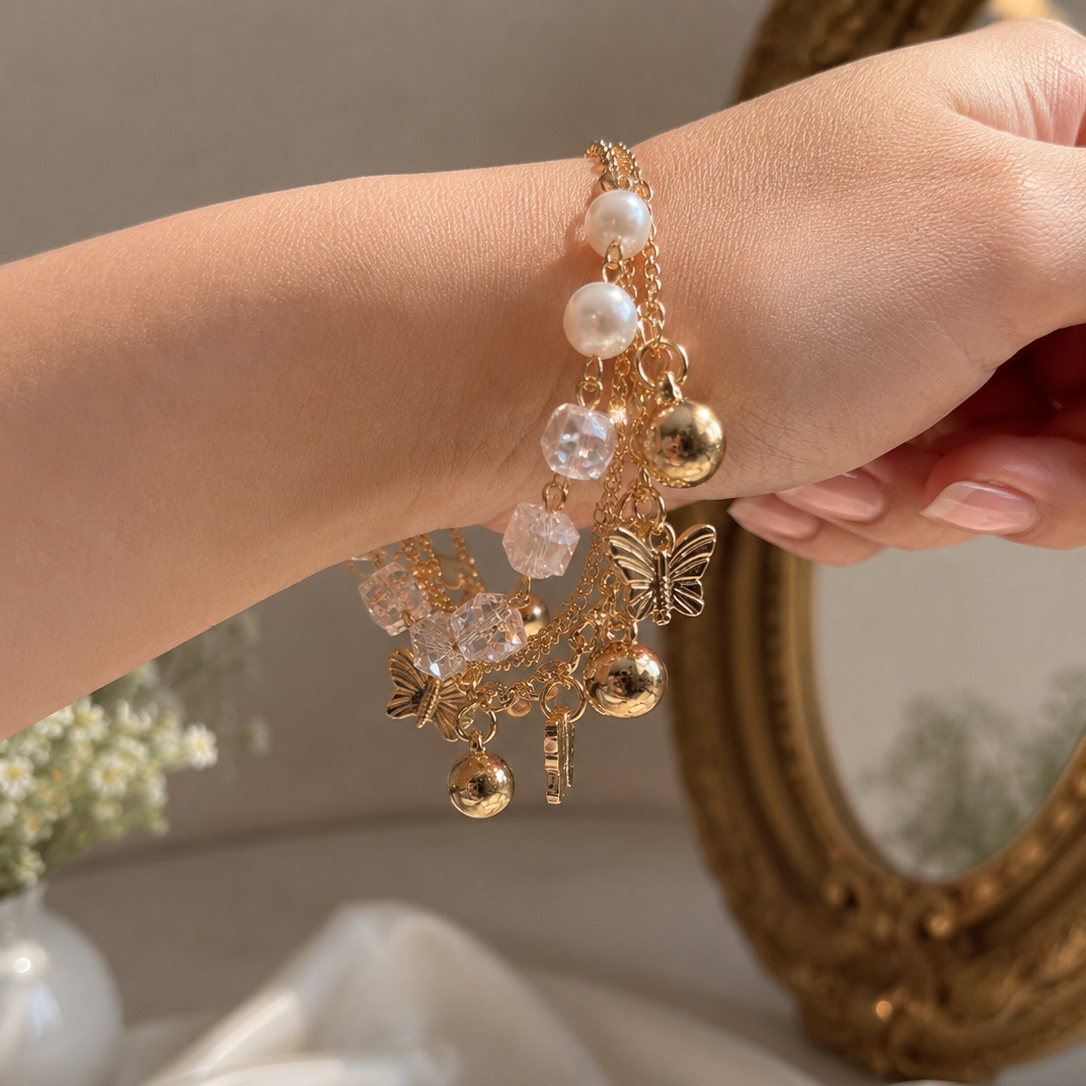 crystal flutter bracelet
