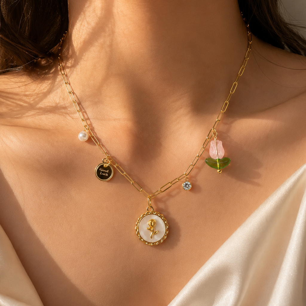 petal poetry necklace