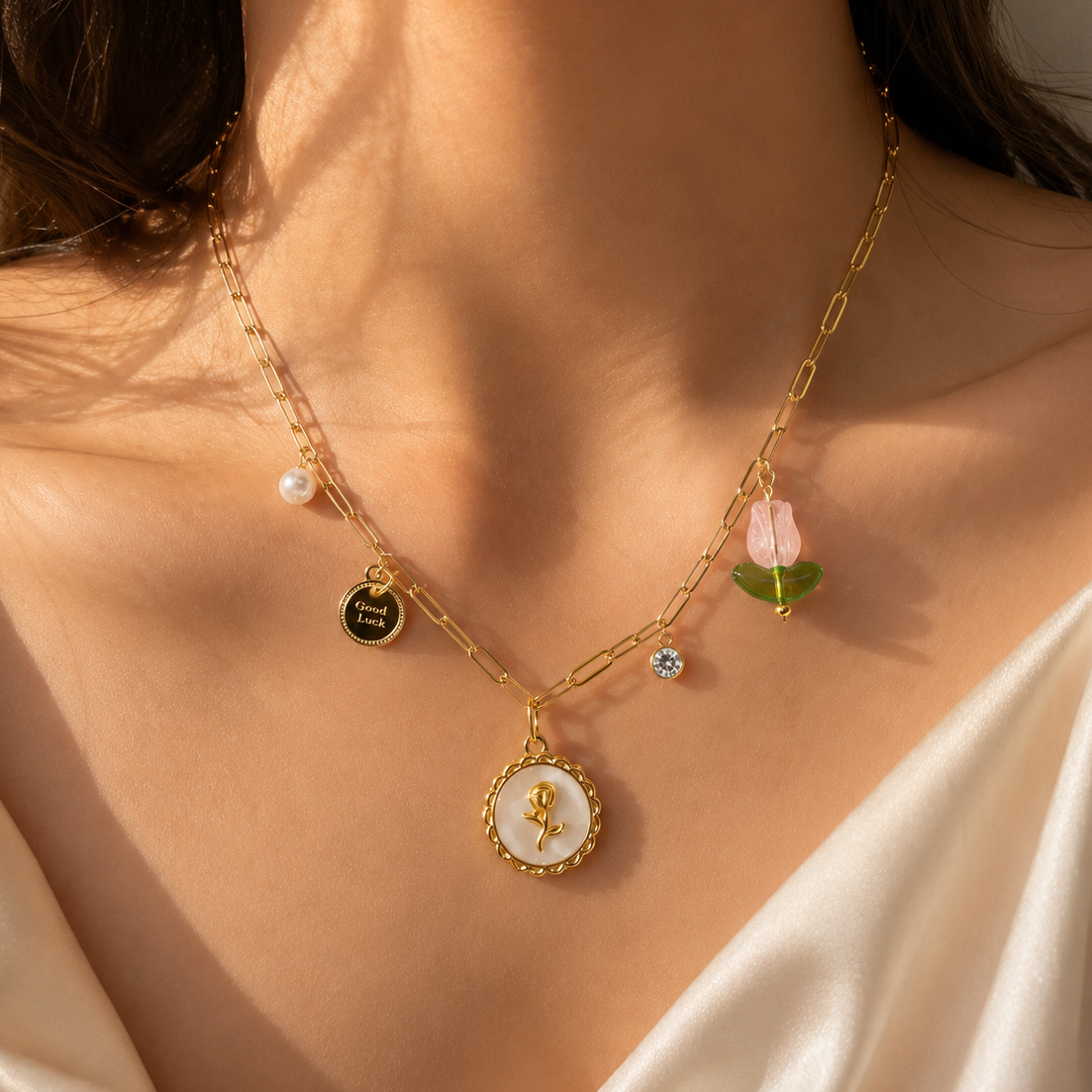 petal poetry necklace