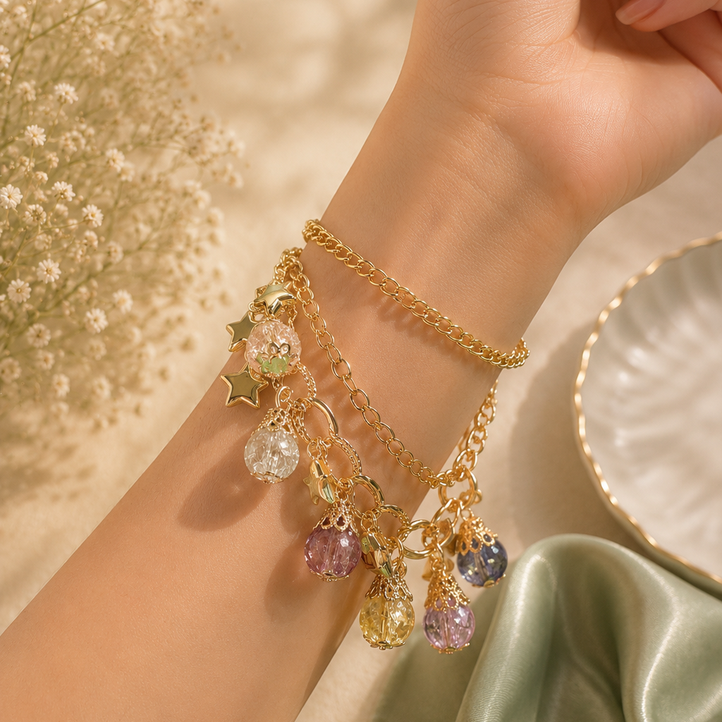 cosmic orb charm bracelet