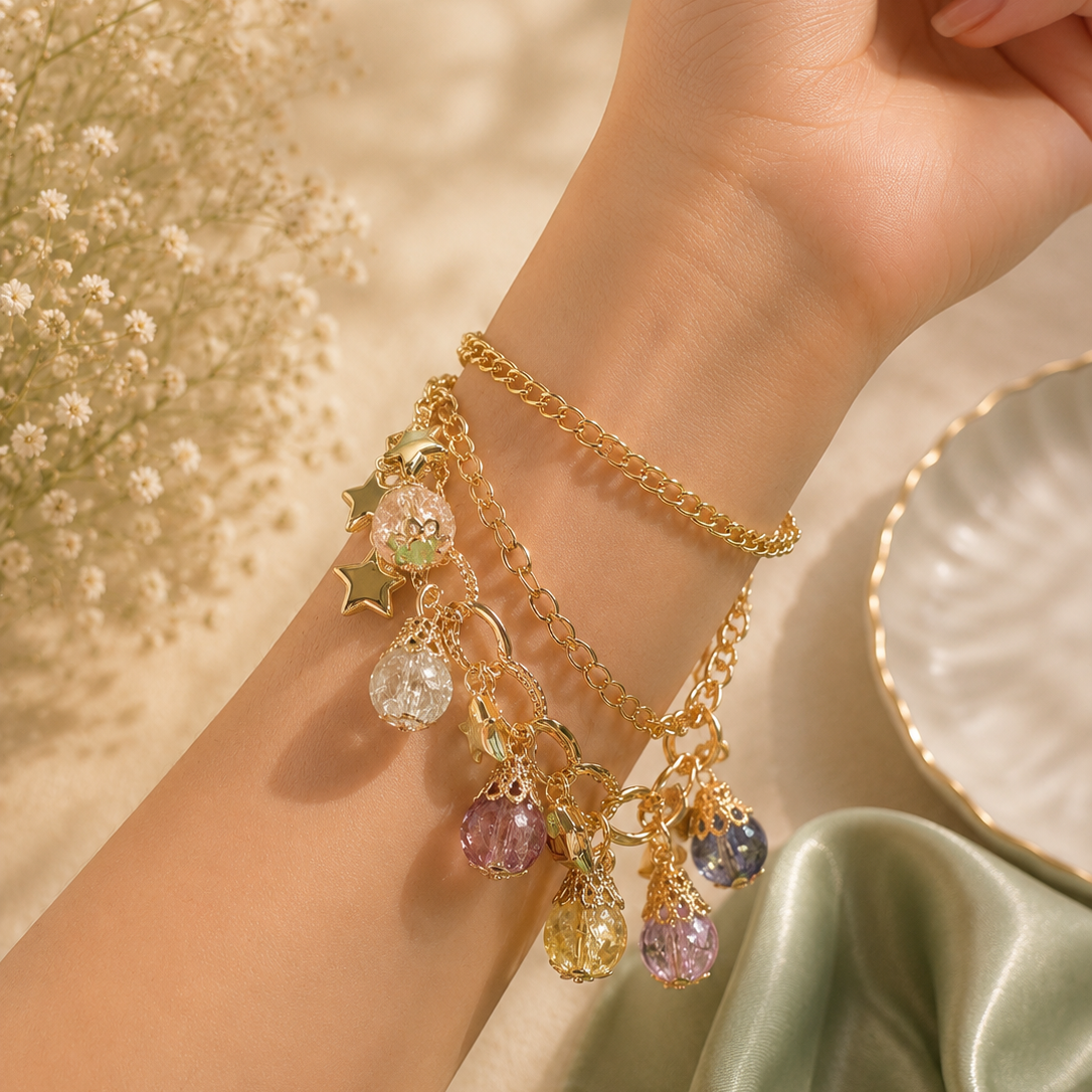 cosmic orb charm bracelet