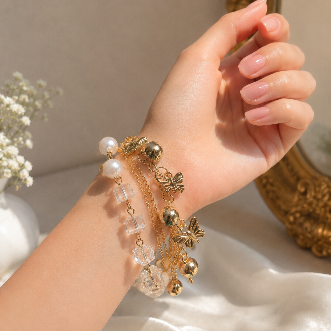 crystal flutter bracelet