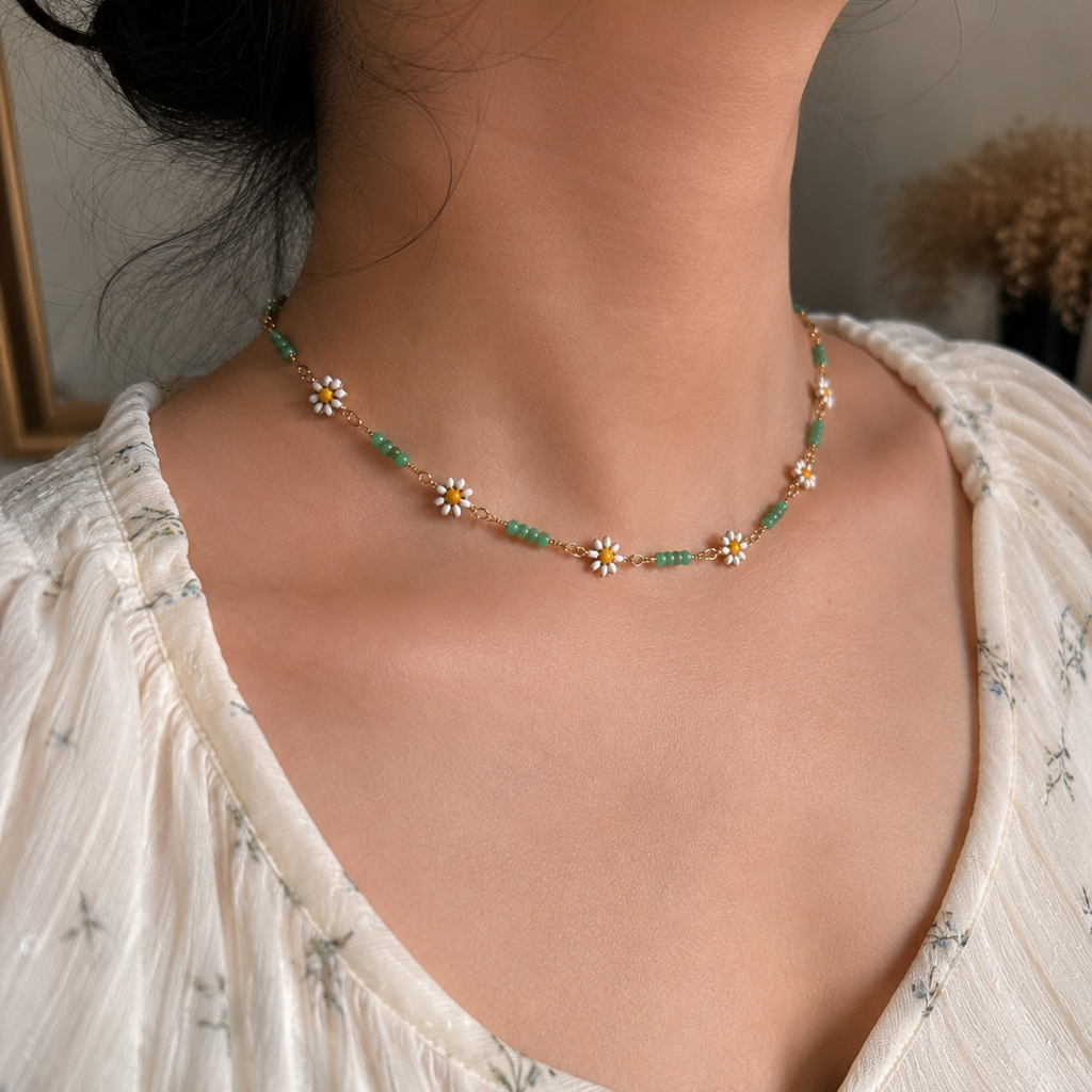 sage & petals necklace