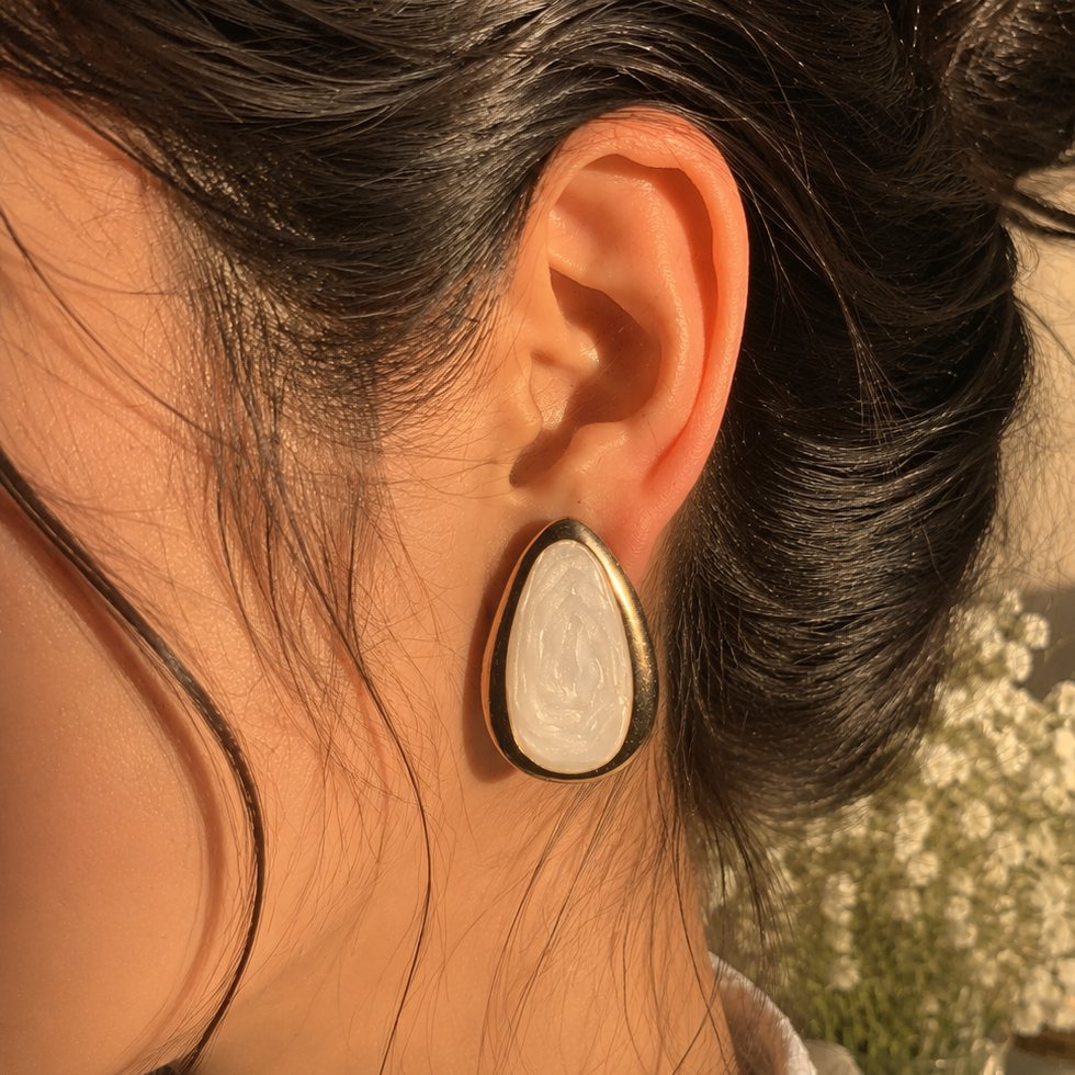 moon petal earring