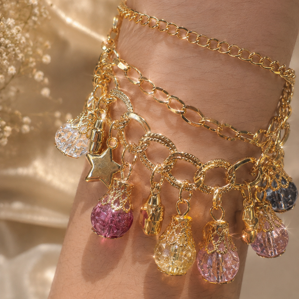 cosmic orb charm bracelet