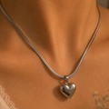 metallic love necklace
