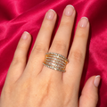 crystal cascade ring
