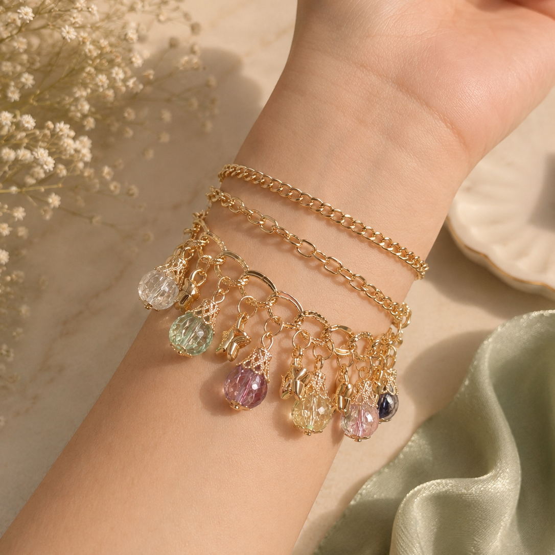 cosmic orb charm bracelet