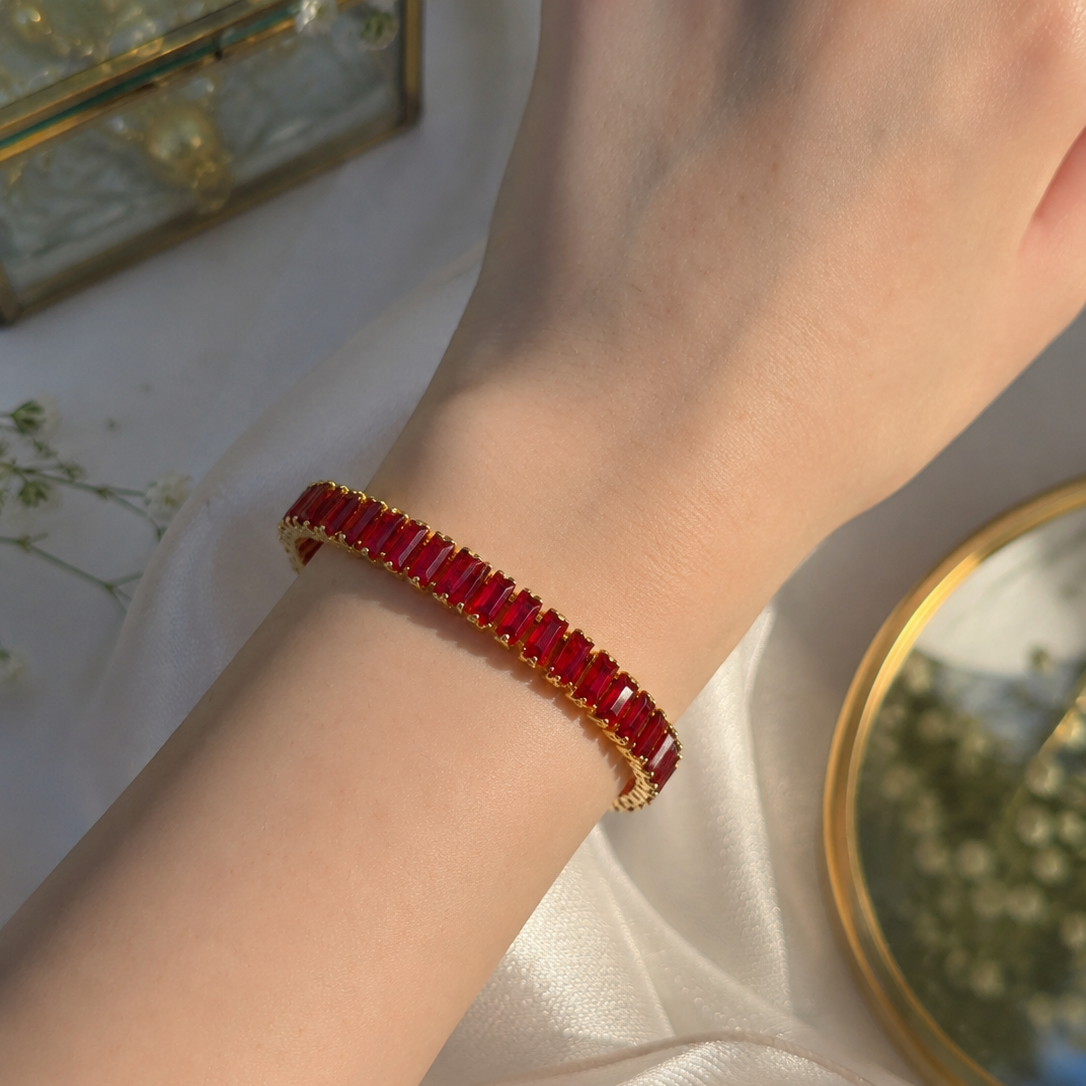 ruby tennis bracelet