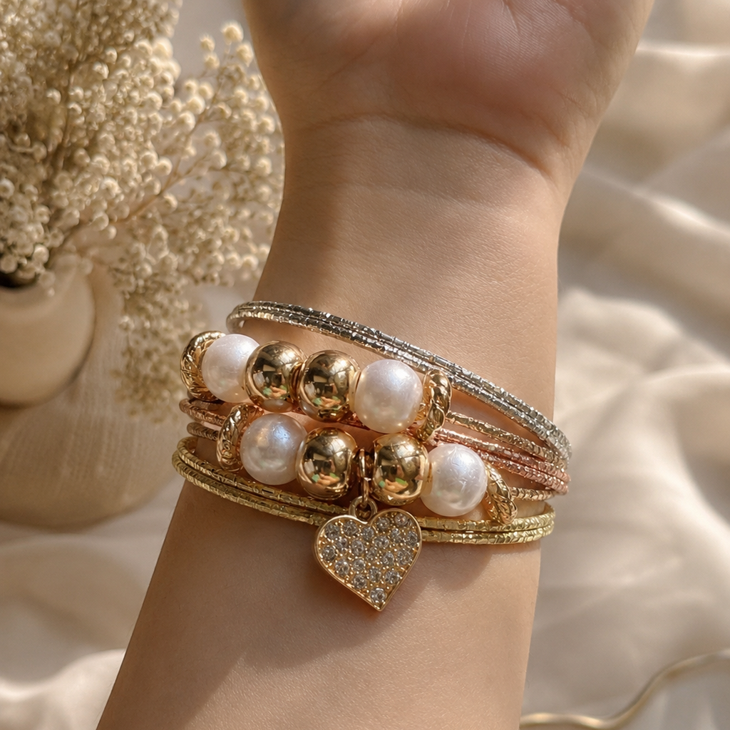 pearl & petal harmony bracelet