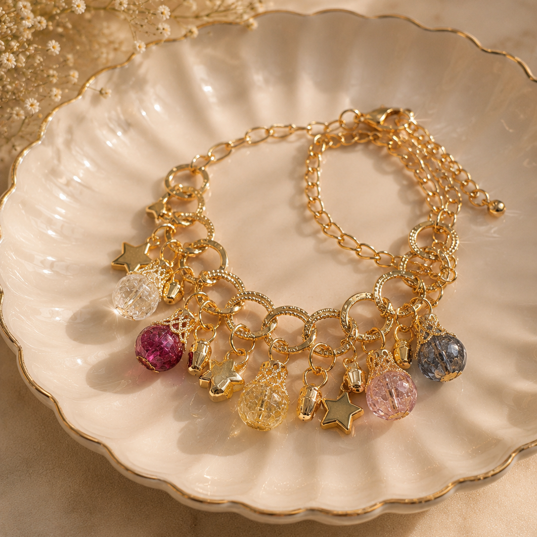 cosmic orb charm bracelet