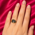 midnight oval ring