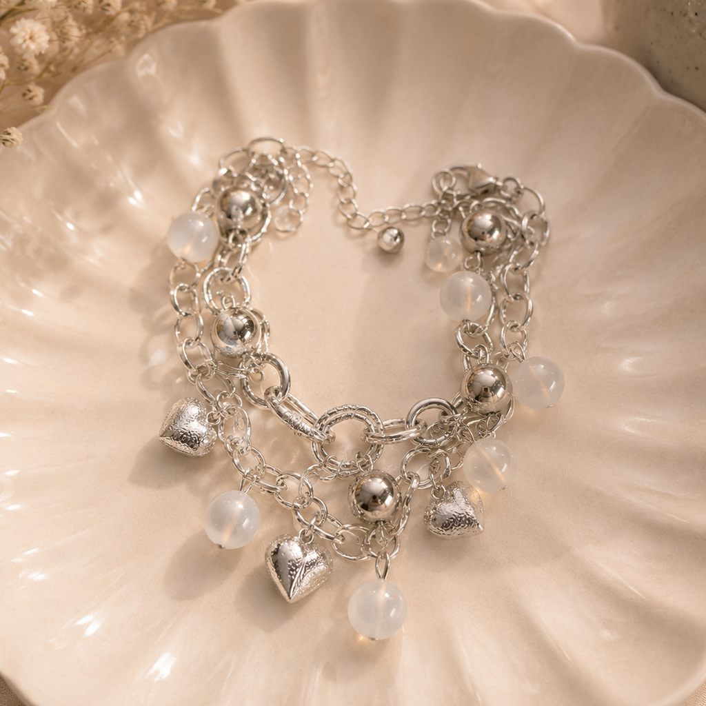 moon stone charm bracelet