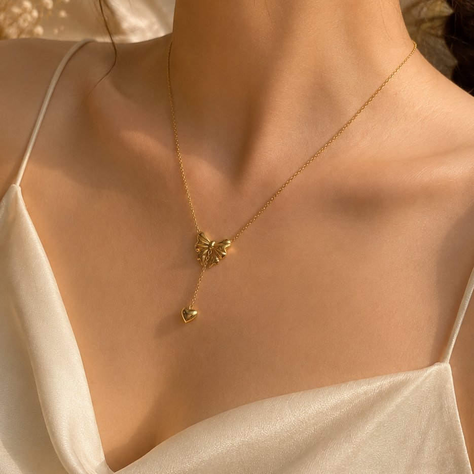 Sweetheart ribbon necklace